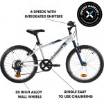 Decathlon Btwin ST120 Mountain Bike, 20", Kids 3'11" to 4'5" White