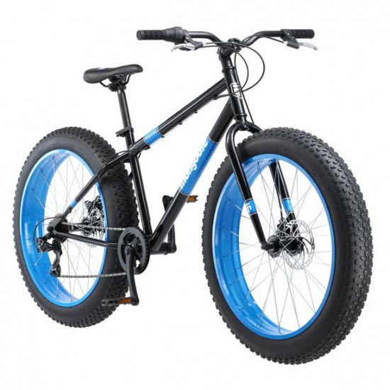 Mongoose 26\" Dolomite Mens Fat Tire Bike, 7 Speeds, Black