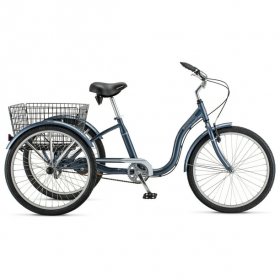 Schwinn Meridian Adult Tricycle, 24-Inch, Slate Blue