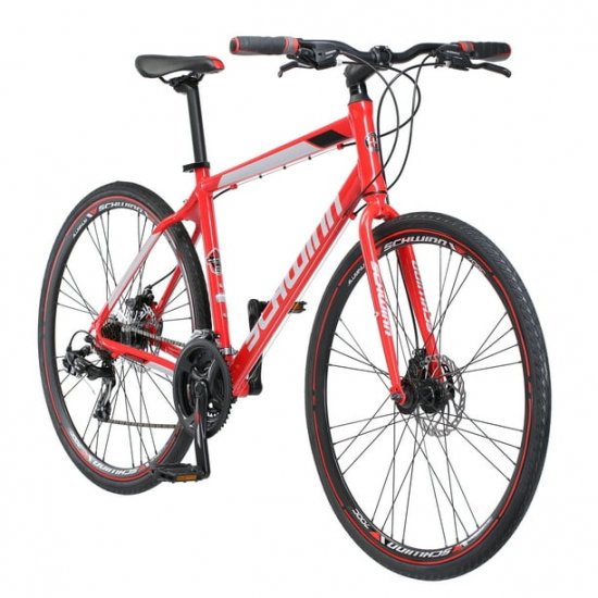 Schwinn Kempo Hybrid Bike, 700c Wheels, 21 Speeds, Mens Frame, Red