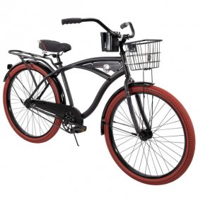 Huffy 26 Nel Lusso Men's Cruiser Bike, Matte Black