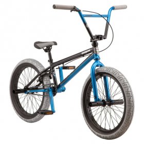 Mongoose 20-in. Rebel X2 Unisex Kids BMX Bike, Black and Blue, One Speed