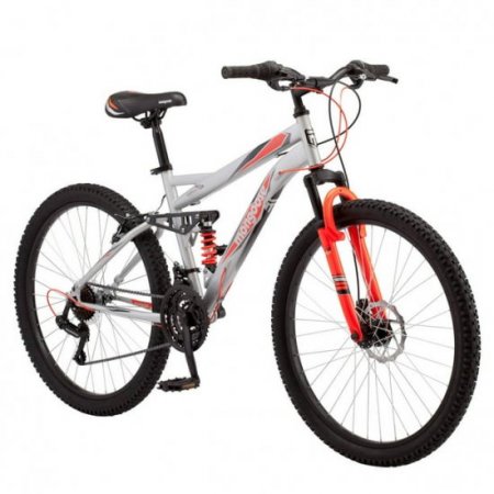 Mongoose 26" Bedlam 21 Speed Shimano Full Suspension Mens Mountain Bike Bicycle