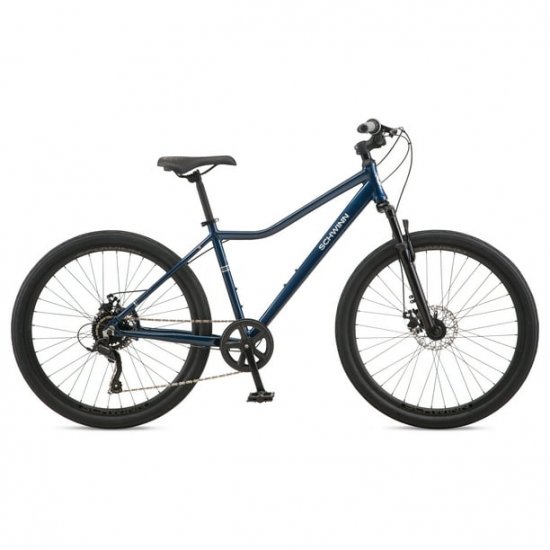 Schwinn 27.5\" Junction Mens Hybrid Bike, 7 Speeds, Navy