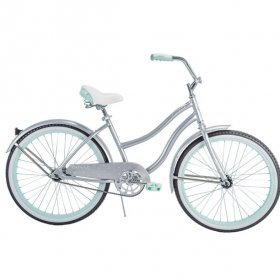 Huffy 24" Cranbrook Girls' Cruiser Bike with Perfect Fit Frame, Silver