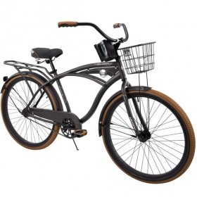 Huffy 26 In. Nel Lusso Men's Single-Speed Comfort Cruiser Bike, Charcoal