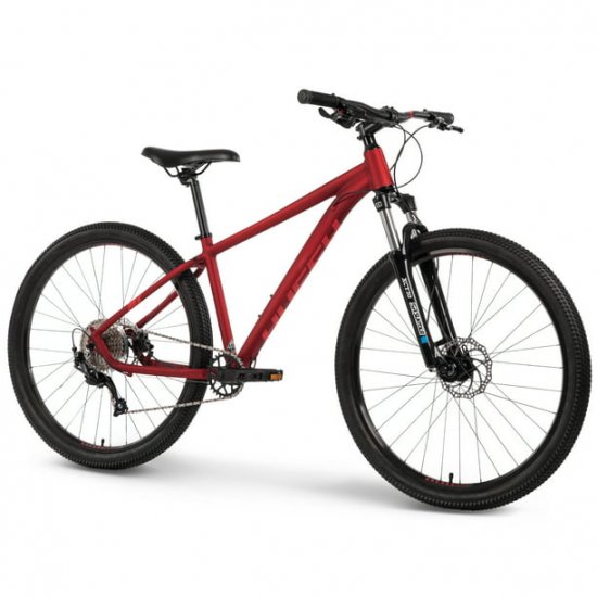 Huffy Dakari 27.5-inch 9-Speed Aluminum Hardtail Mountain Bike for Men, Red