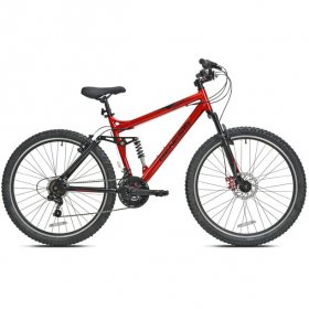 Genesis 27.5 in. Men's Malice Full Suspension Mountain Bike, Metallic Red