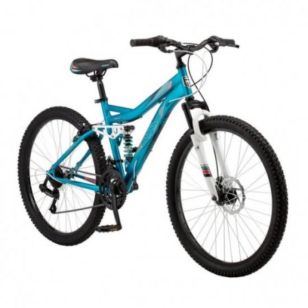 Mongoose 26" Bedlam 21 Speed Full Suspension Frame Womens Beginner Mountain Bike