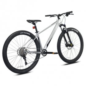 Giordano 29-inch Men's Valor Mountain Bike, Front Suspension, 10 Speeds, Silver