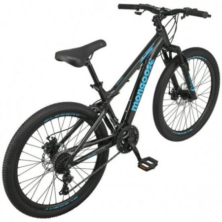 Mongoose 24" Durham Mountain Bike, 21 Speeds, Black