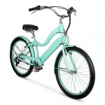 Hyper Bicycles E-Ride 26" Ladies 36V Electric Cruiser E-Bike for Adults, Pedal-Assist, 250W Motor, Turquoise