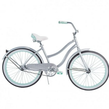 Huffy 24" Cranbrook Girls' Cruiser Bike with Perfect Fit Frame, Silver