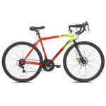 Kent 700c Dirt Runner Men's Gravel Bike, 14 Speed, Neon Red / Orange