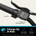 Schwinn 26" EC1 Low Step Cruiser Electric Bike for Adults, 7 Speeds, 250w Motor, Black Ebike