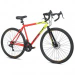 Kent 700c Dirt Runner Men's Gravel Bike, 14 Speed, Neon Red / Orange