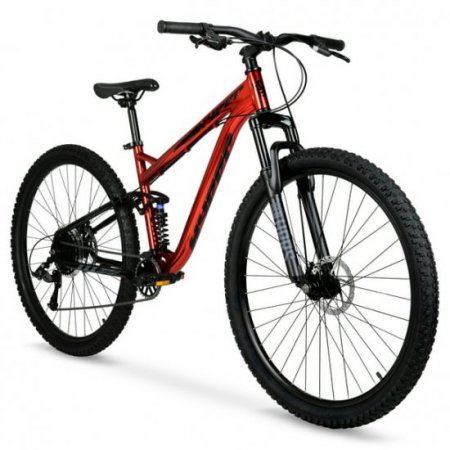 Hyper Bicycle Men's 29 In. Explorer Dual Suspension Mountain Bike, Red