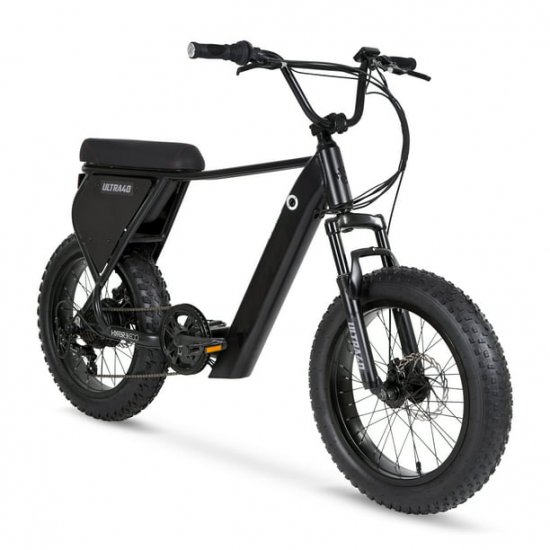 Hyper Bicycles Ultra 40 20\" 36V Electric Bike for Adults, Pedal-Assist, 250W E-Bike Motor, Matte Black