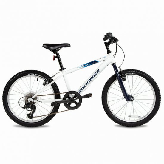 Decathlon Btwin ST120 Mountain Bike, 20\", Kids 3\'11\" to 4\'5\" White