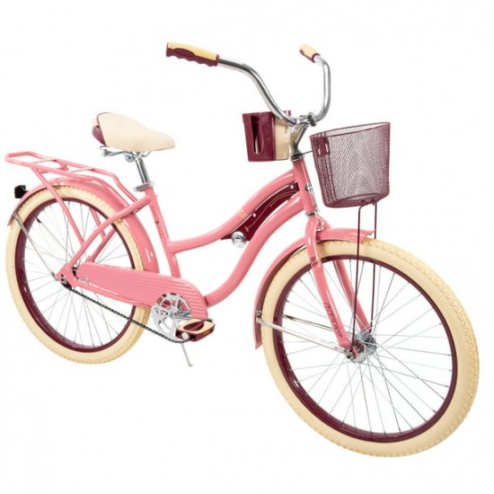 Huffy 24\" Nel Lusso Girls\' Cruiser Bike, Pink Blush Powder