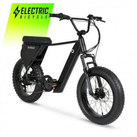 Hyper Bicycles Ultra 40 20" 36V Electric Bike for Adults, Pedal-Assist, 250W E-Bike Motor, Matte Black