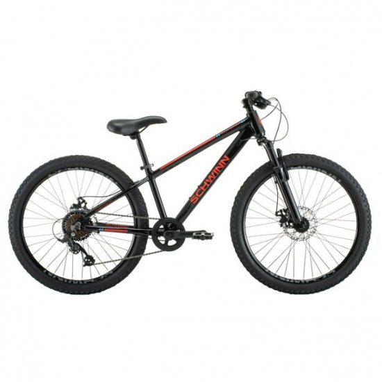 Schwinn 24\" Axum Sport Kids Mountain Bike, Black