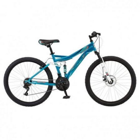 Mongoose 26" Bedlam 21 Speed Full Suspension Frame Womens Beginner Mountain Bike