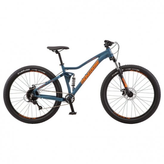 Mongoose 27.5\" Ledge Mountain Bike, 7 Speeds, Teal