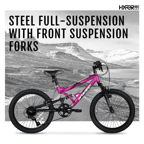 Hyper Bicycle 20" Girls Swift Mountain Bike, Kids, Magenta