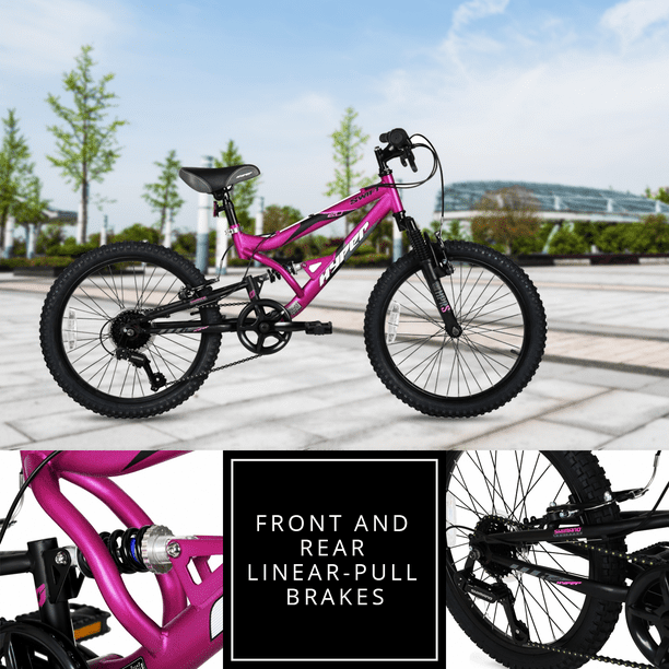 Hyper Bicycle 20" Girls Swift Mountain Bike, Kids, Magenta